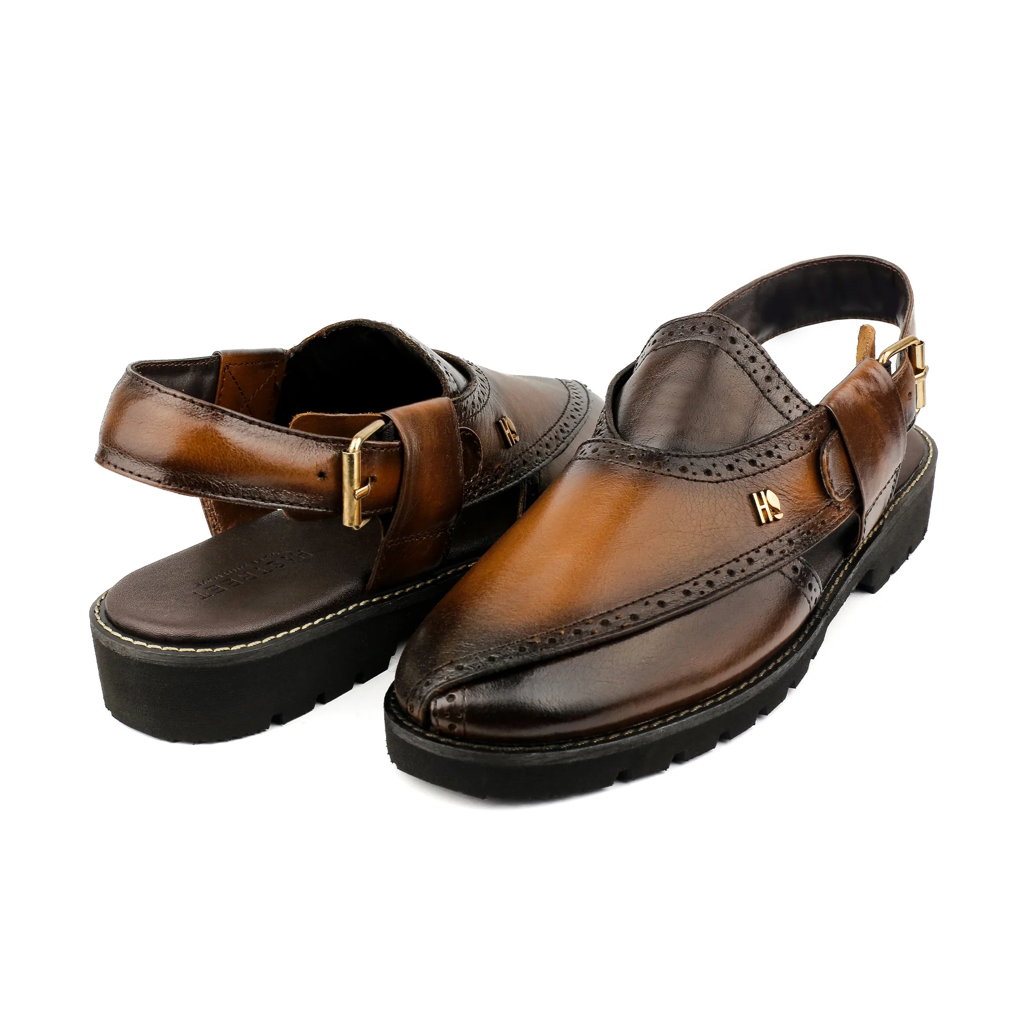 TWO TONE LEATHER SANDAL - Image 5