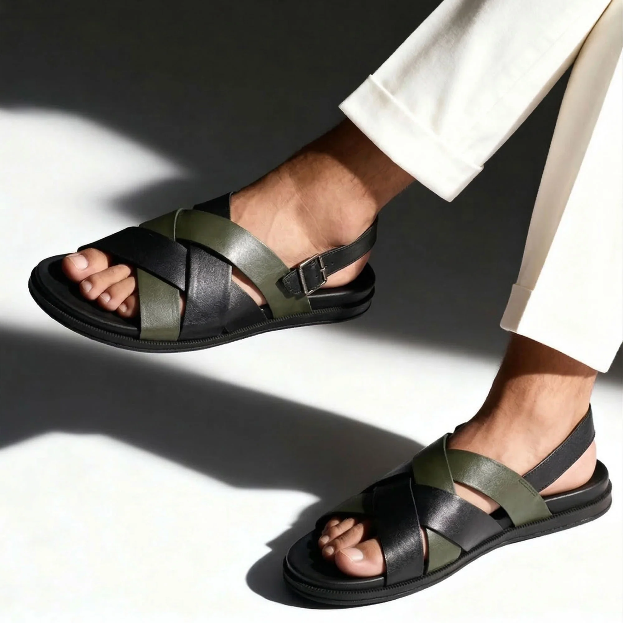 MULTI COLOR LEATHER SANDAL - Image 2