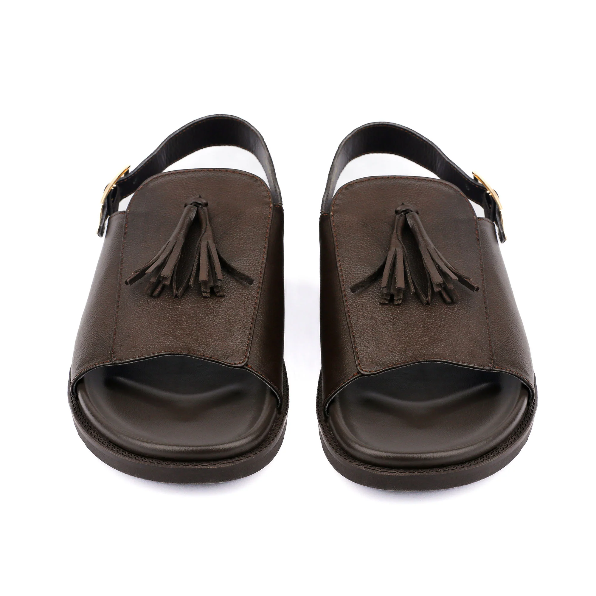 MILLED LEATHER TASSEL SANDAL - Image 3
