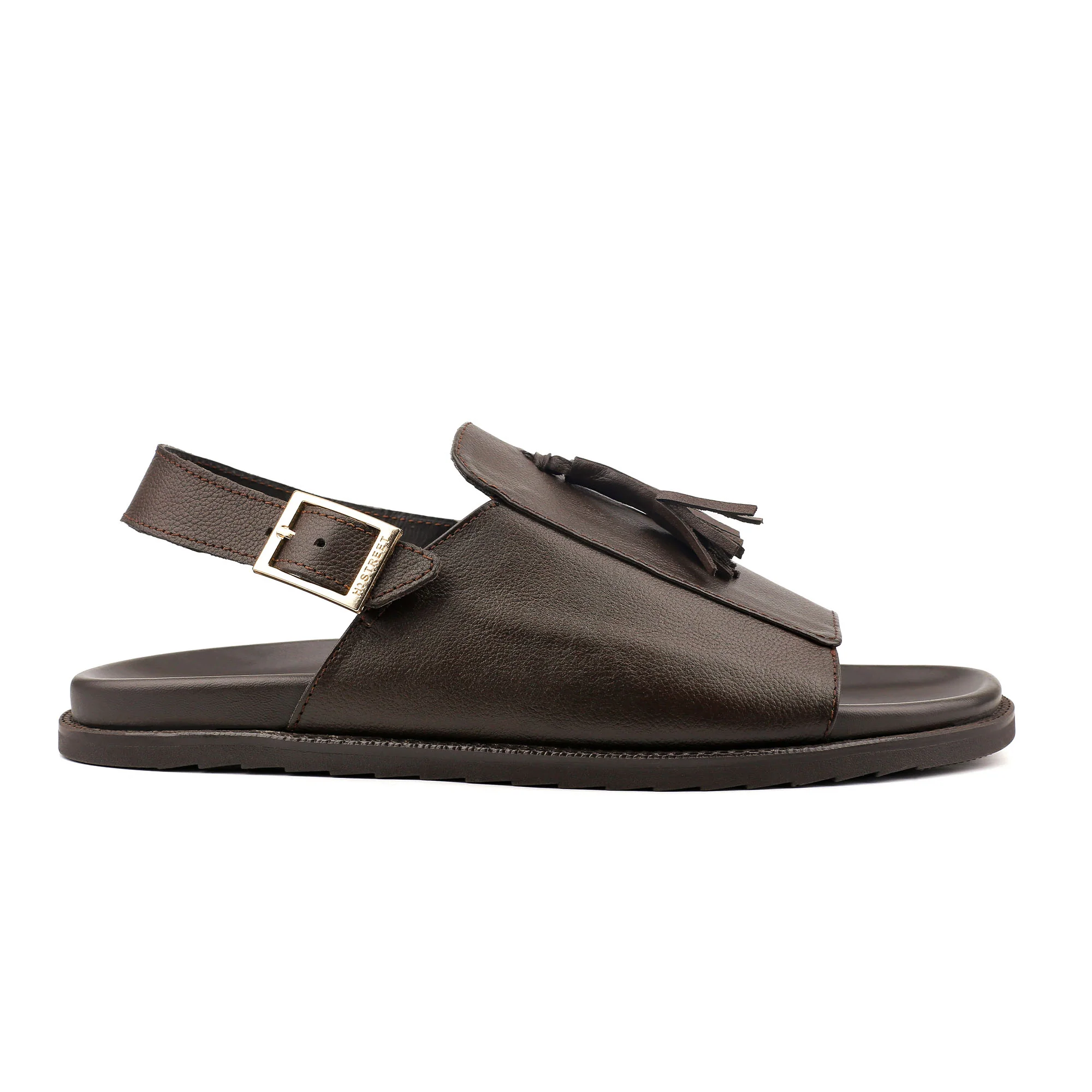 MILLED LEATHER TASSEL SANDAL - Image 4