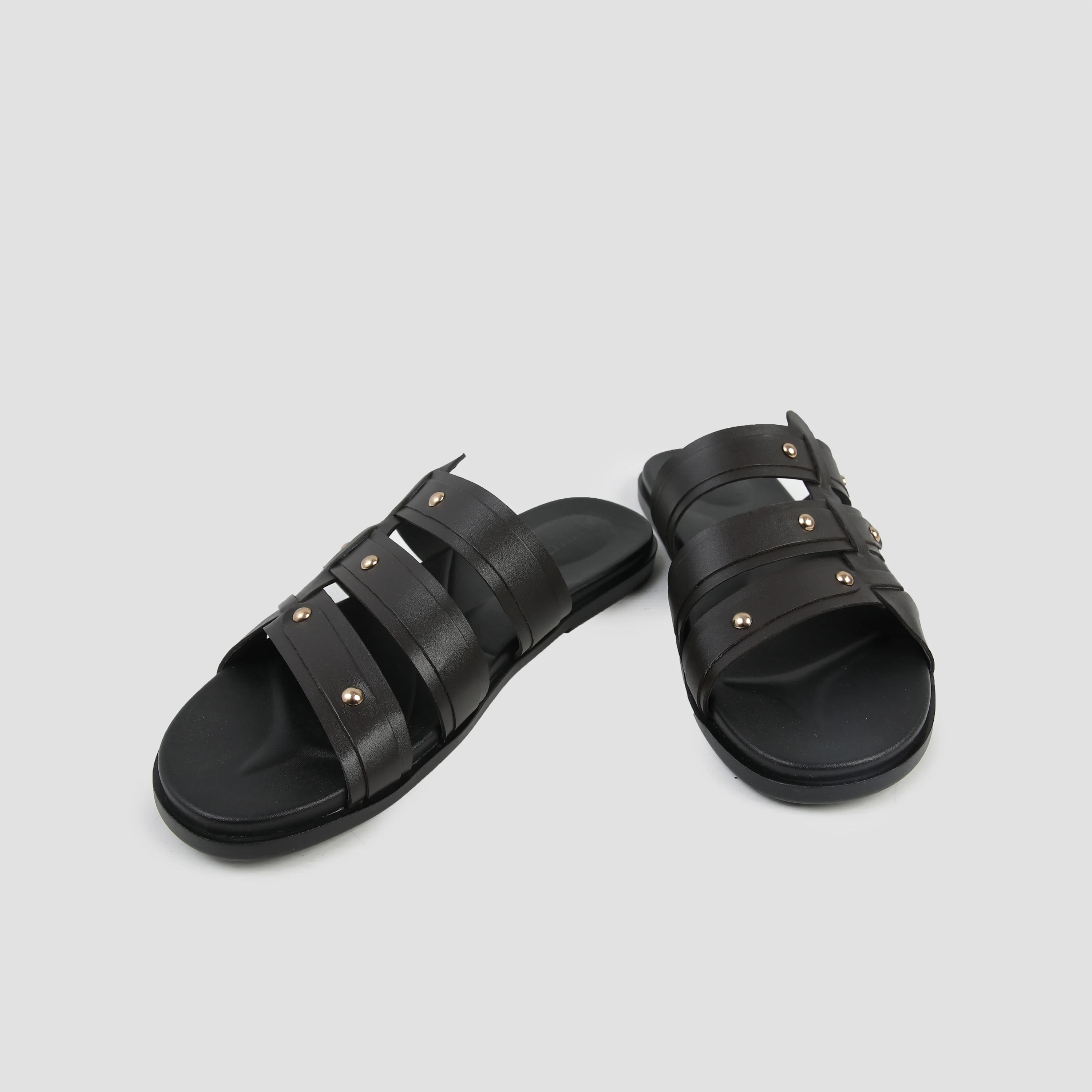 MULTI LEATHER STRAPE SLIPPER - Image 3