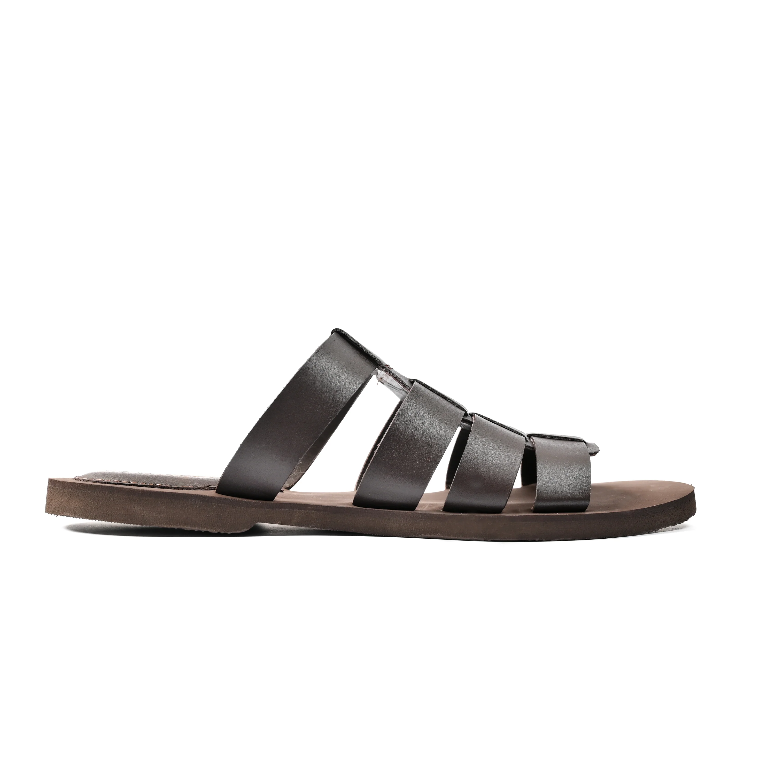 MULTI STRAPE LEATHER SLIPPER - Image 3