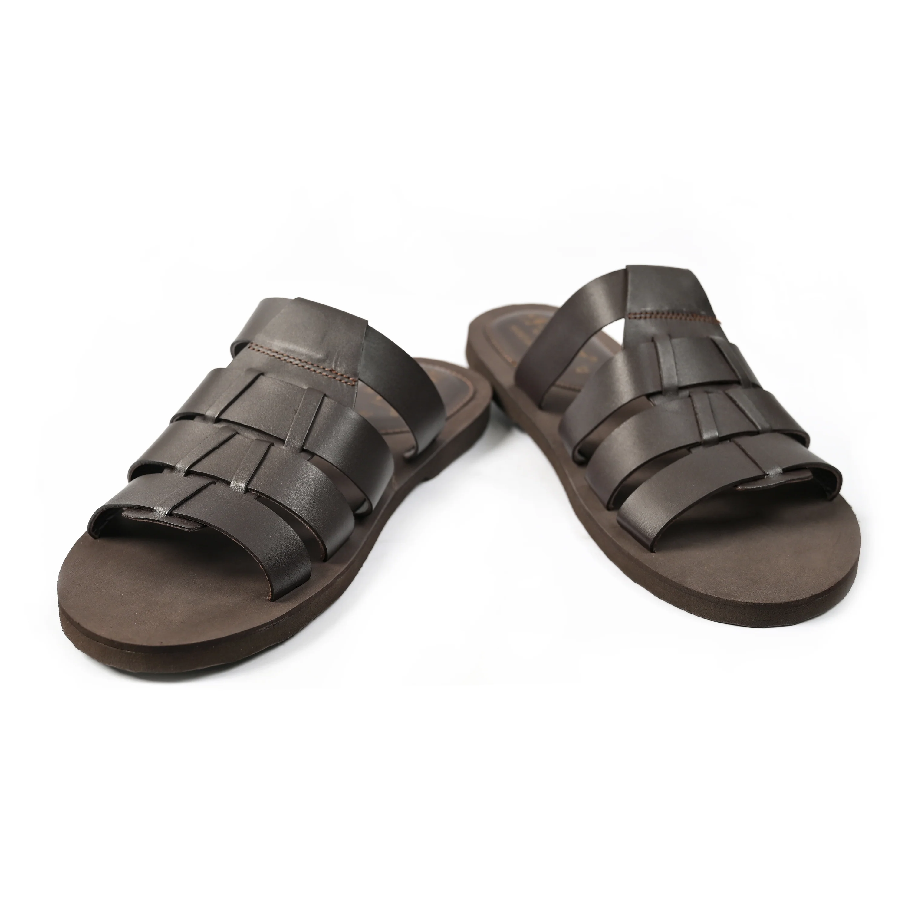 MULTI STRAPE LEATHER SLIPPER - Image 4
