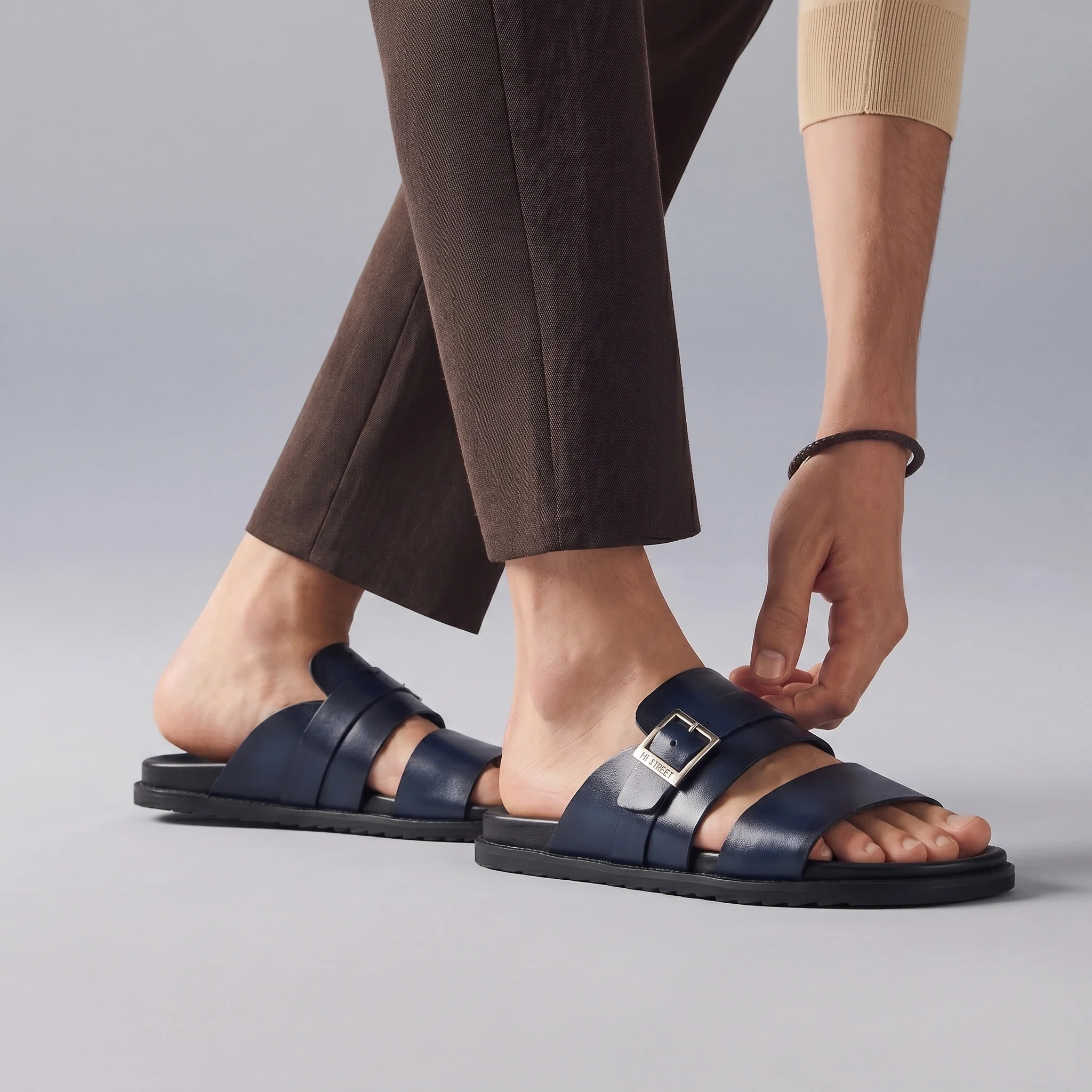 TWO TONE LEATHER EVA SLIPPER - Image 2