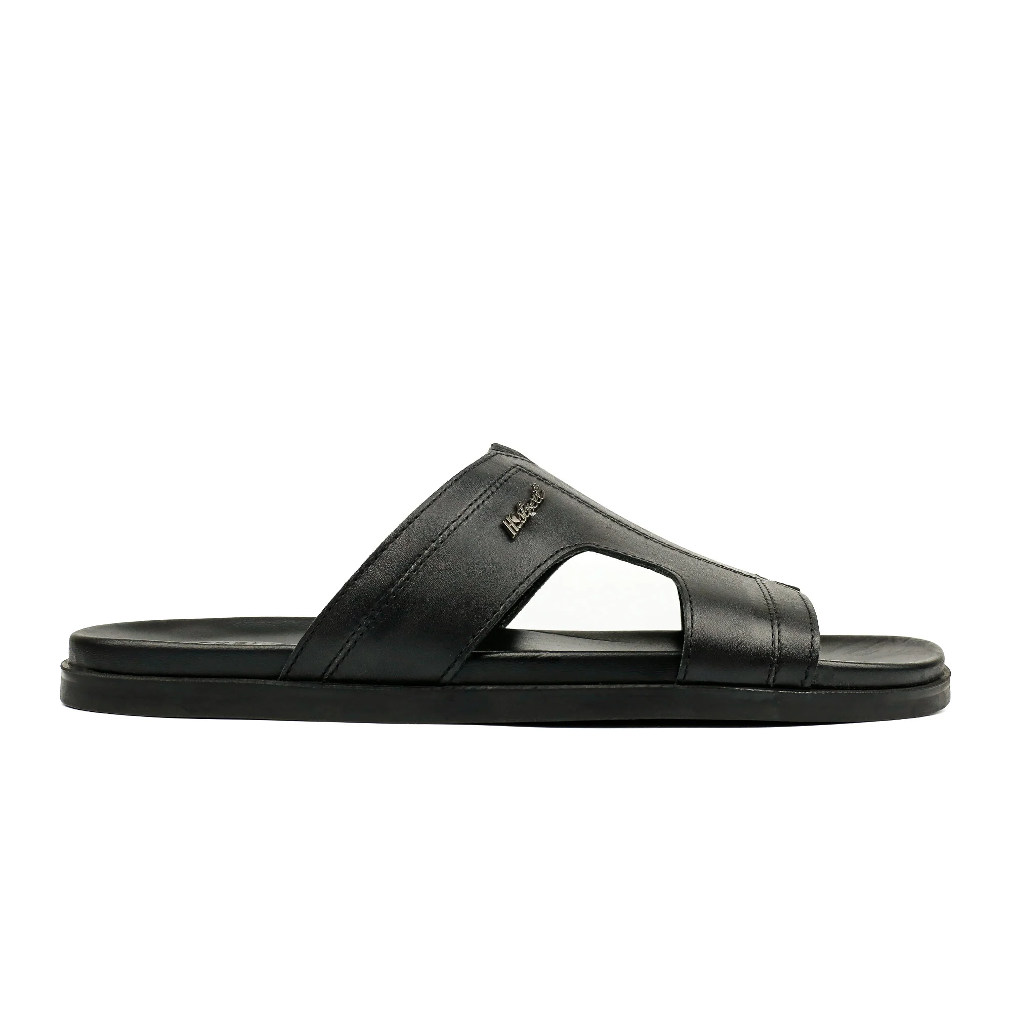 BLACK ANILINE LEATHER SLIPPER - Image 4
