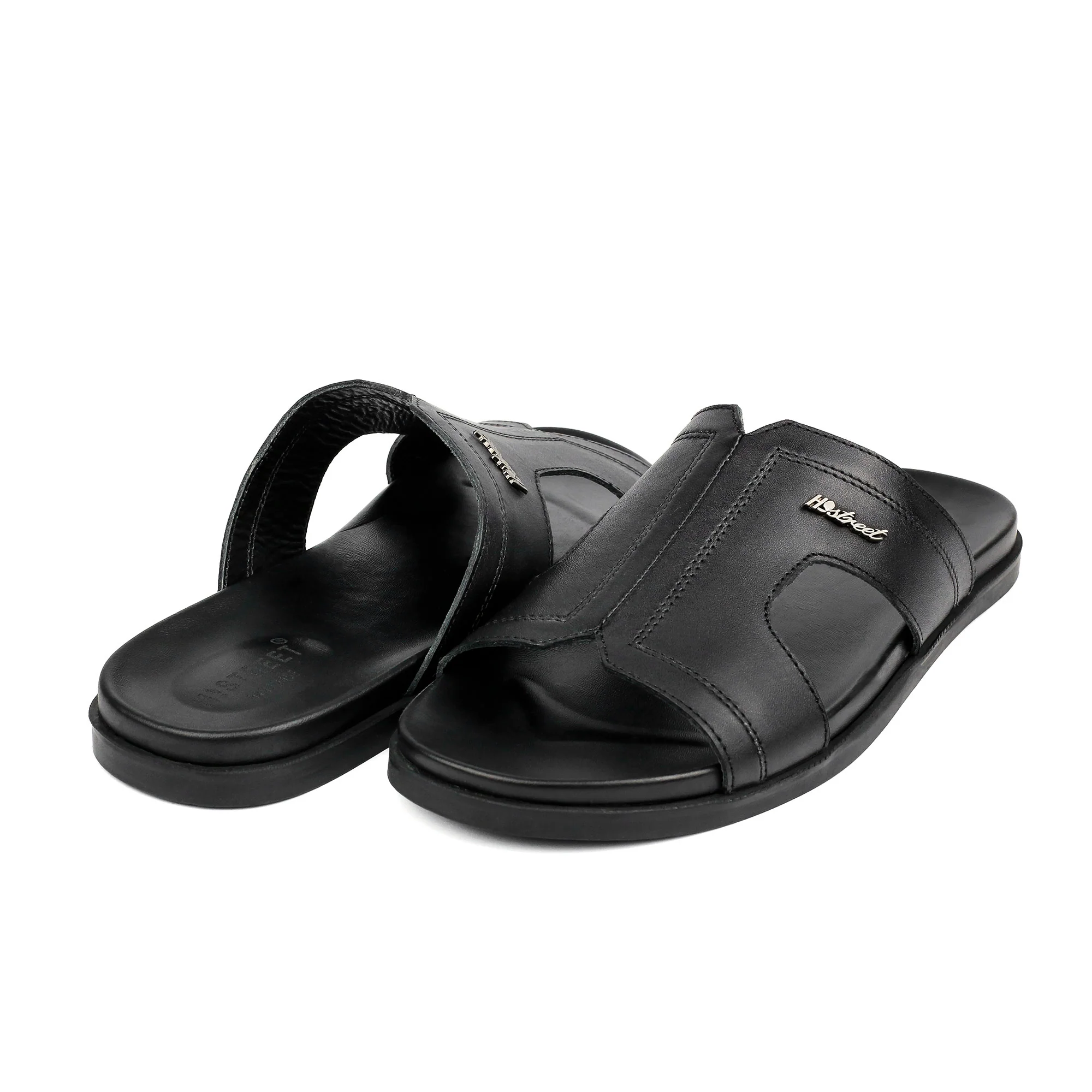 BLACK ANILINE LEATHER SLIPPER - Image 5