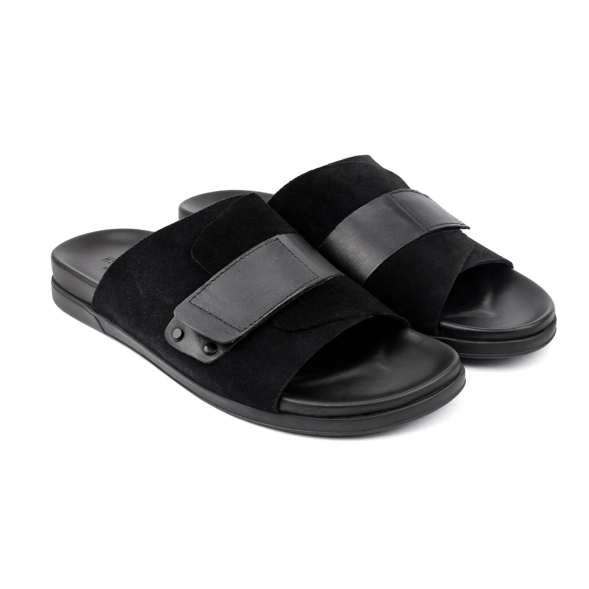 BLACK SUEDE COMFORT SLIPPER - Image 2
