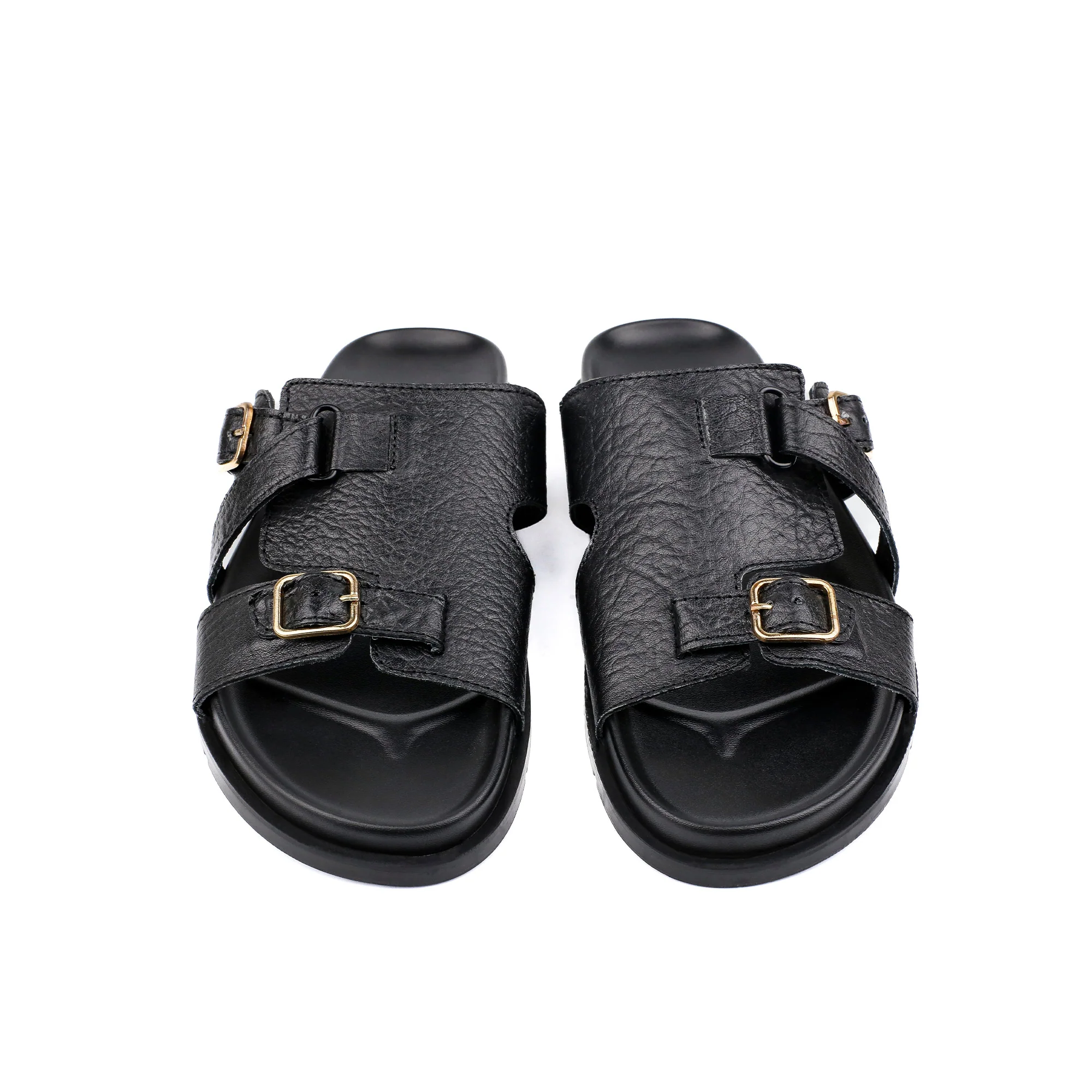 BLACK LEATHER EVA SLIPPER - Image 3