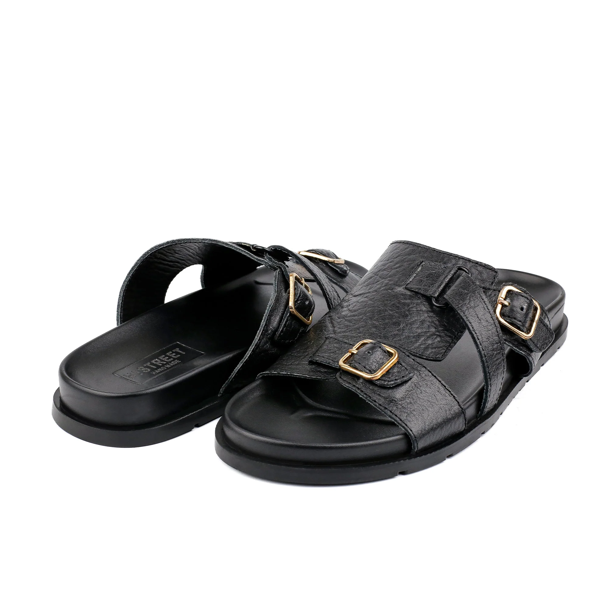 BLACK LEATHER EVA SLIPPER - Image 5