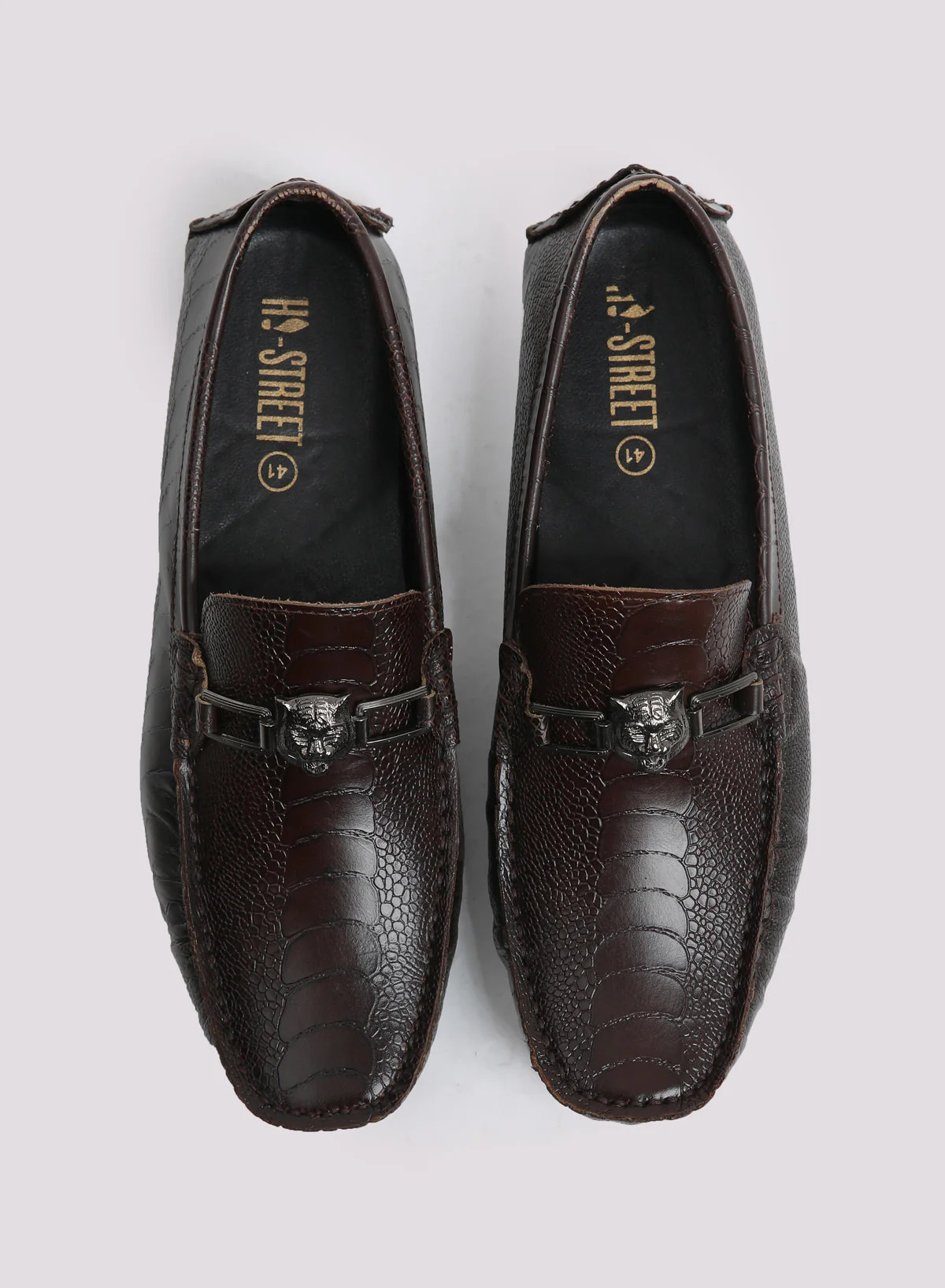 TEXTURED LOAFER WITH BUCKLE - Image 4