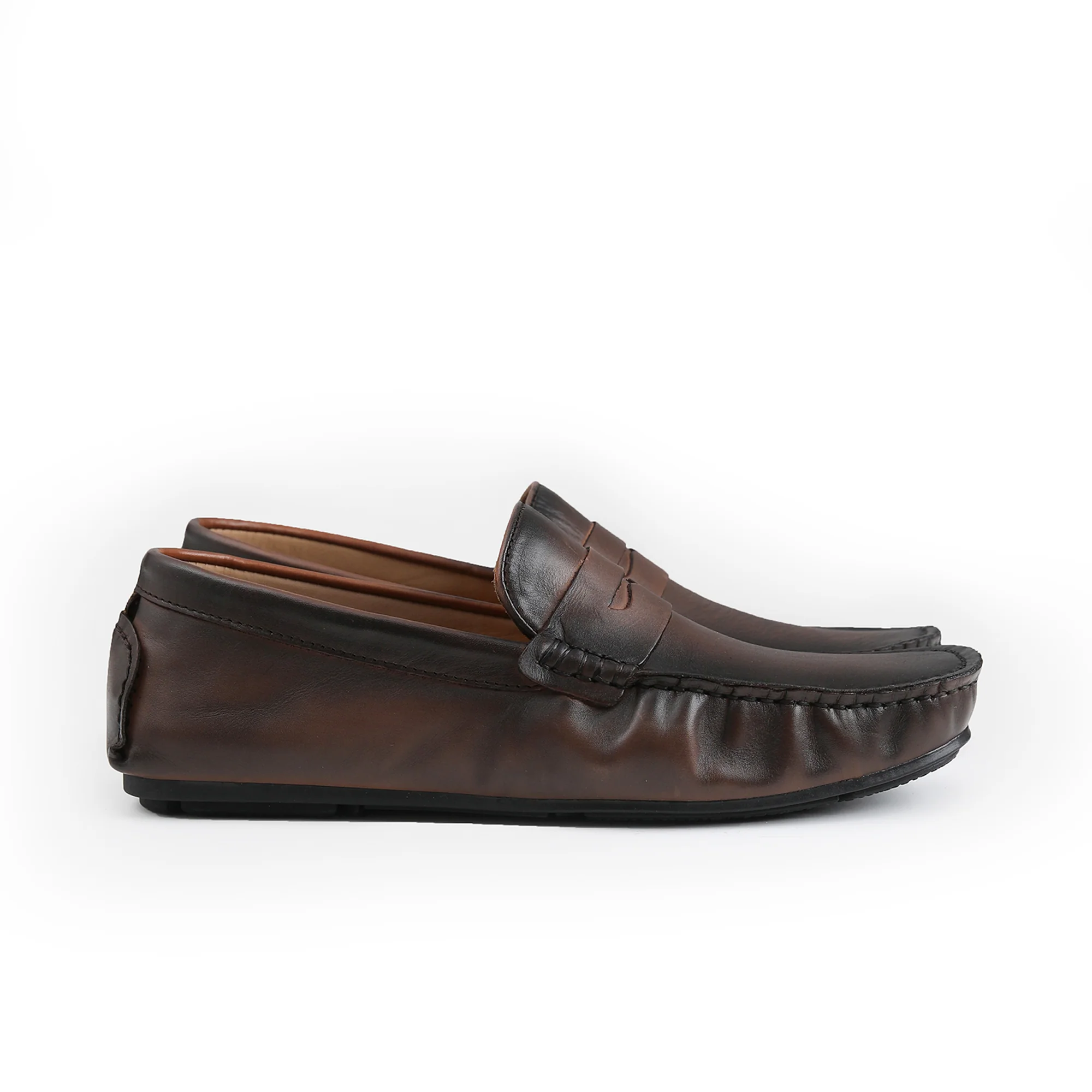 TWO TONE LEATHER MOCCASINS - Image 2
