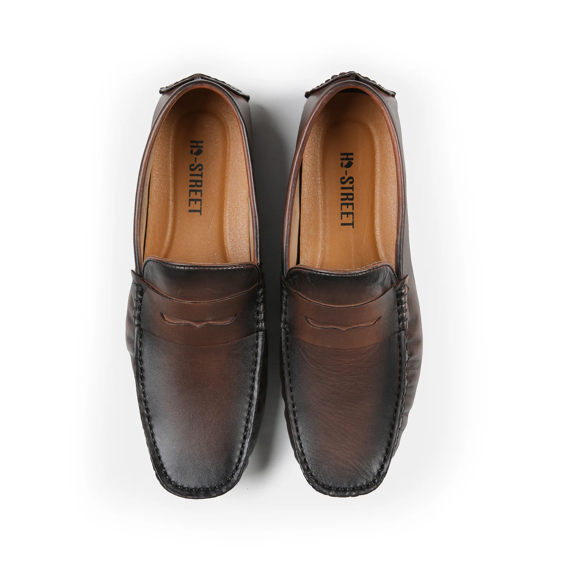 TWO TONE LEATHER MOCCASINS - Image 3
