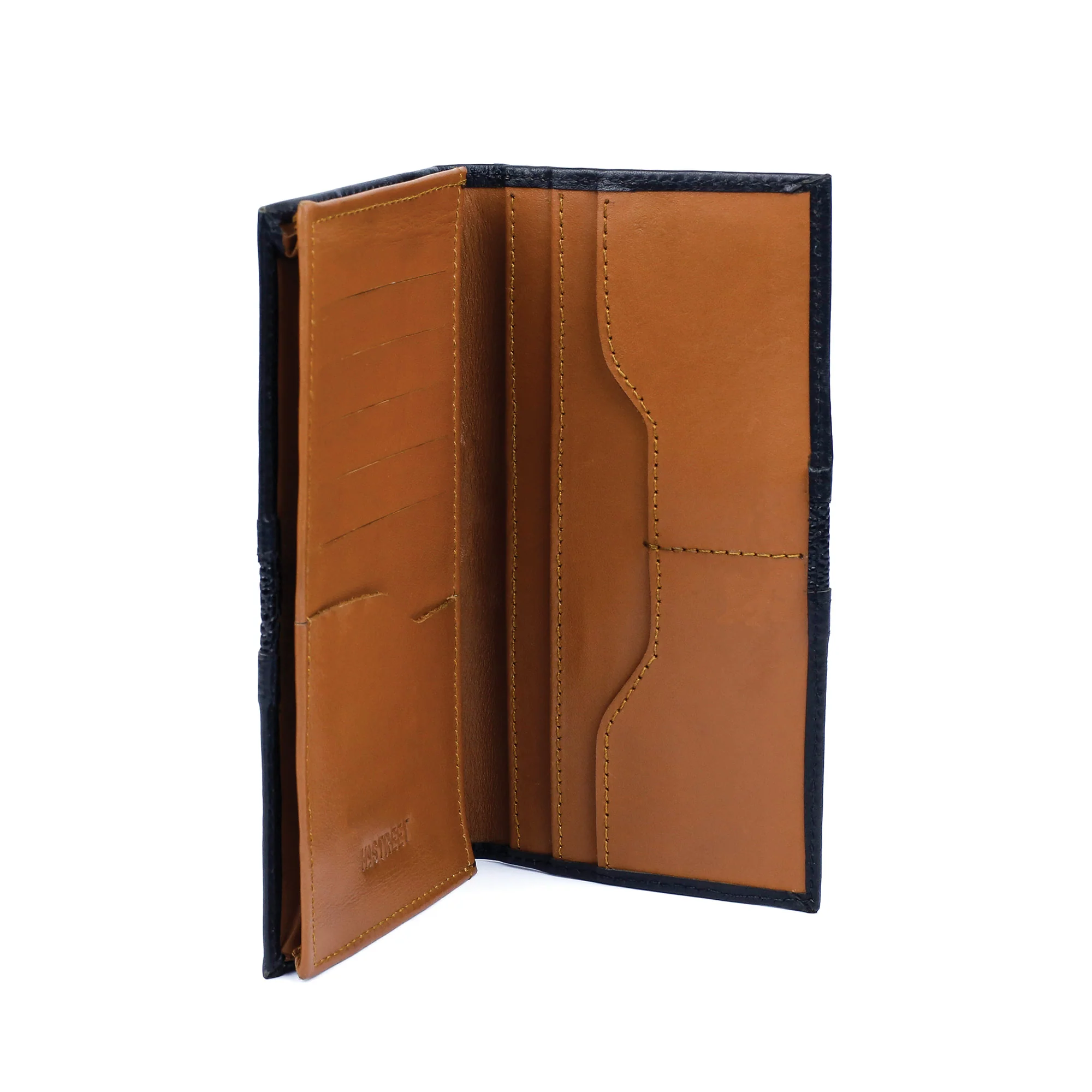 BLACK LEATHER LONG WALLET - Image 5