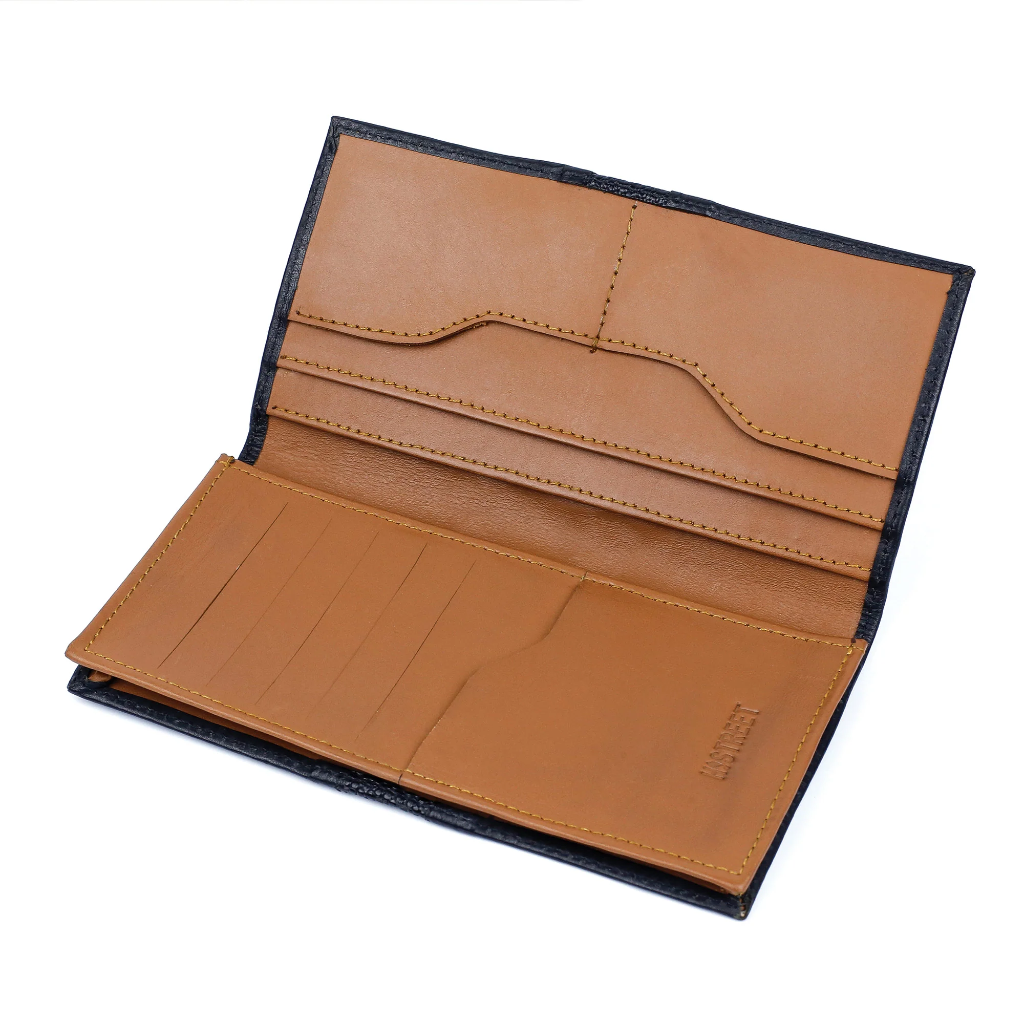 BLACK LEATHER LONG WALLET - Image 7